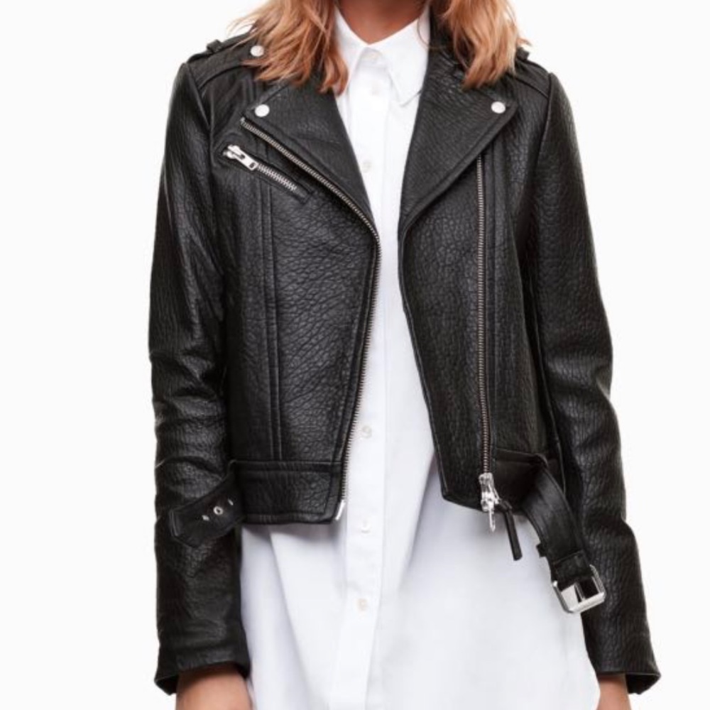 Mackage x Aritzia Rumer Leather Jacket. Mint condition. XS. Black